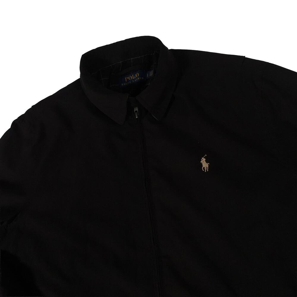 Ralph Lauren Harrington Jacket Plaid Lined Chocolate Brown Full Zip Men's Large